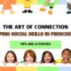 Illustration of happy preschool children with the title "The Art of Connection: Developing Social Skills in Preschool Kids - Tips and Activities"