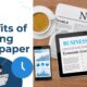 Benefits of Reading Newspaper - Image Showing Newspaper, Tablet, and Coffee Cup on a Desk Highlighting the Advantages of Staying Informed