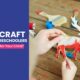 Children engaging in a hands-on craft activity, painting a wooden reindeer, with the text 'Art vs. Craft Activities for Preschoolers: Which One Is Right for Your Child?