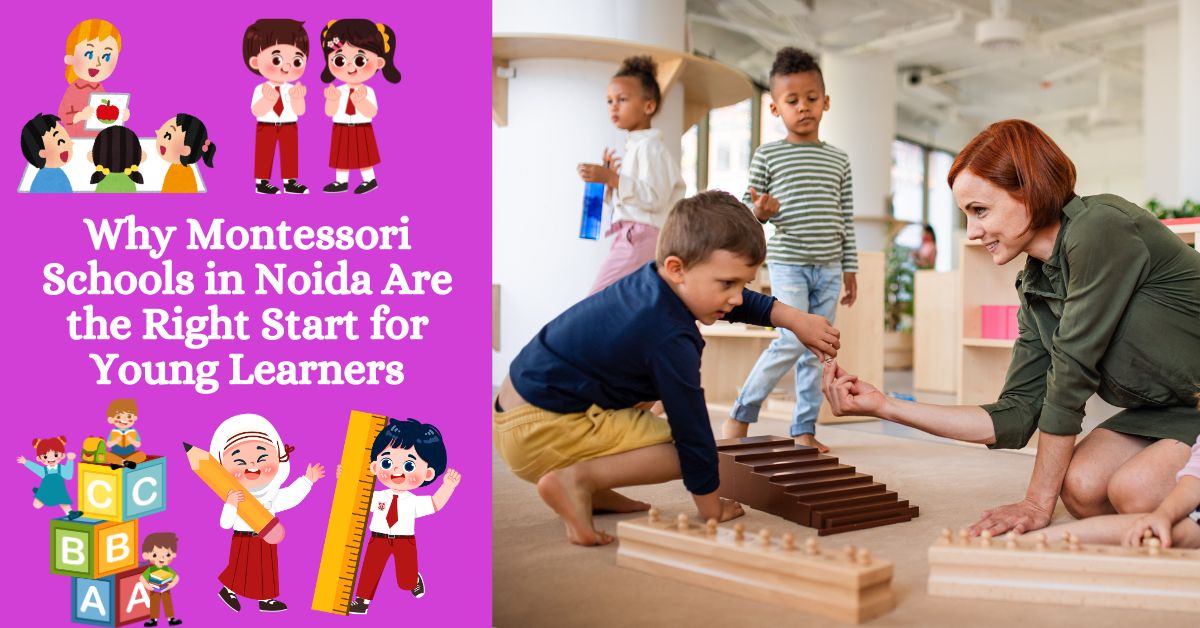 Montessori teacher guiding children with hands-on learning activities in a classroom environment